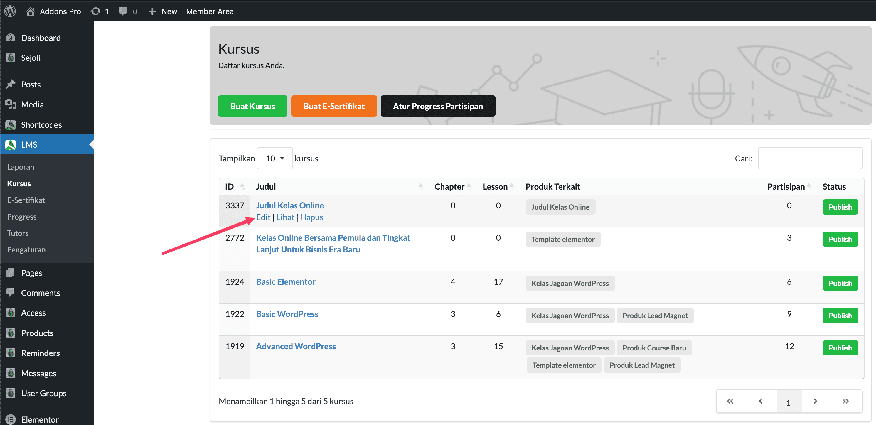 addon sejoli tutorial